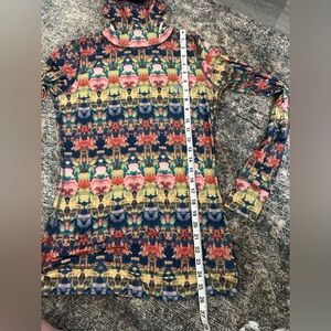 Burton Multicolor Floral Pattern Long-Sleeve Top